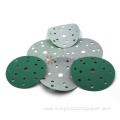 17Holes Round Green Sandpaper Disc Auto Polishing Sandpaper